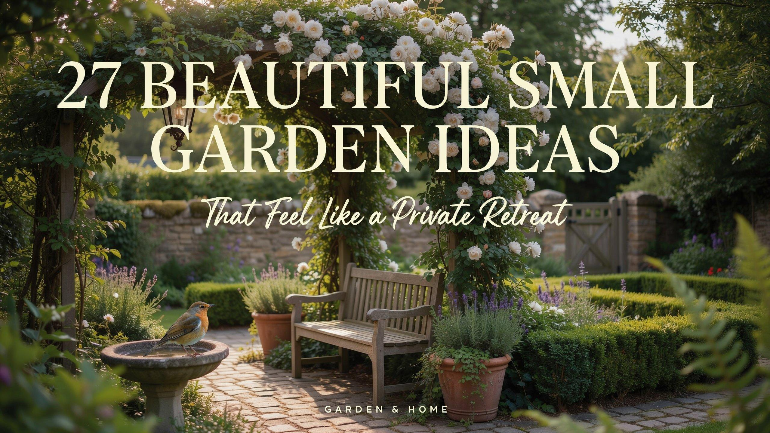 27 Beautiful Small Garden Ideas That Feel Like a Private Retreat