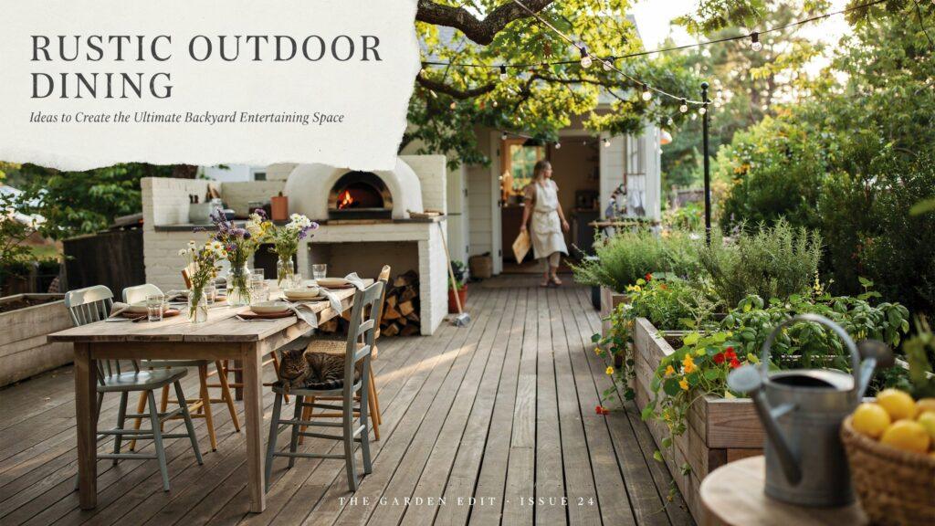25 Rustic Outdoor Dining Area Ideas to Create the Ultimate Backyard Entertaining Space