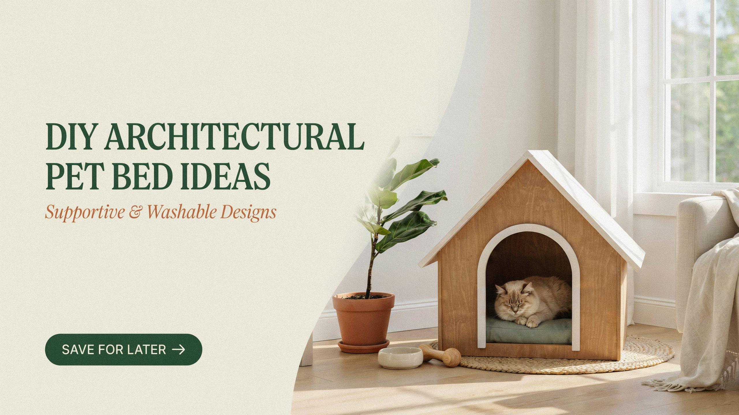 15 Architectural DIY Pet Bed Ideas with Supportive and Washable Designs