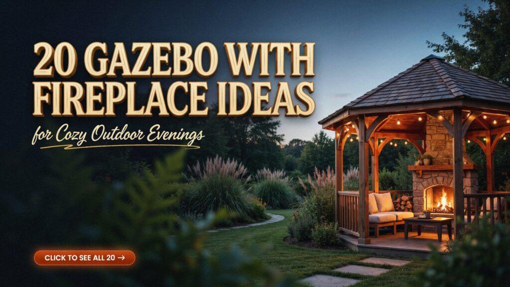 20 Gazebo with Fireplace Ideas for Cozy Outdoor Evenings.