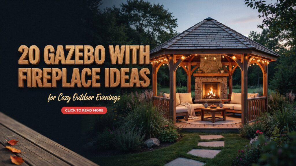 20 Gazebo with Fireplace Ideas for Cozy Outdoor Evenings.