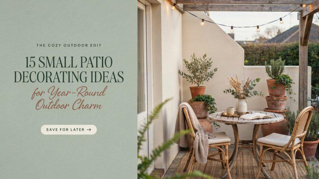 15 Small Patio Decorating Ideas for Year Round Outdoor Charm